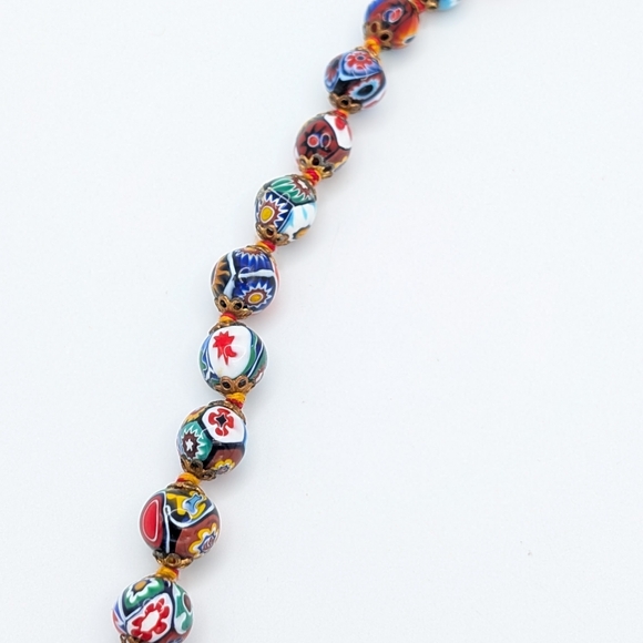 Vintage 18" Venetian Millefiori Bead Necklace - Picture 5 of 8